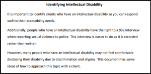 Screenshot WWILD - Identifying Intellectual Disability
